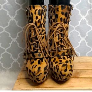 NEW Steve Madden calf hair leopard boots